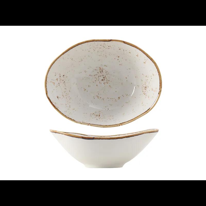 TuxTrendz Artisan Geode Capistrano Bowl 8X6.25X3 IN 20 OZ China Agave Oval Fully Vitrified 12/Case