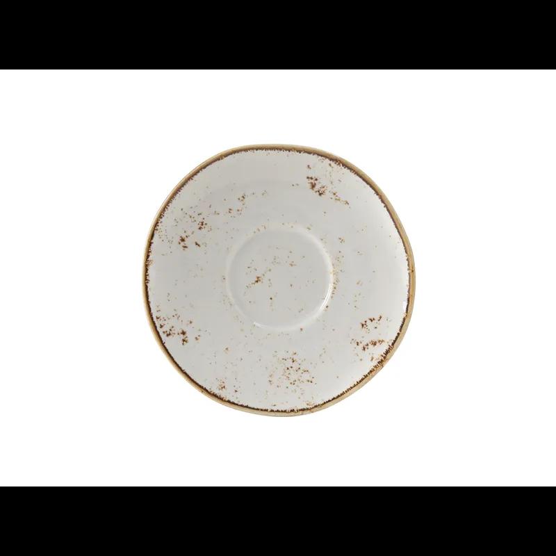 TuxTrendz Artisan Geode Saucer 6.375 IN China Agave Round Fully Vitrified 24/Case