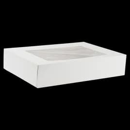 1/2 Sheet Cake Box 19X14X4 IN SBS Paperboard White With Window 50/Case