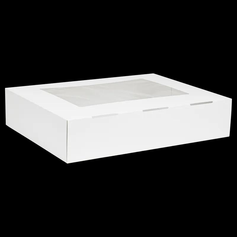 1/2 Sheet Cake Box 19X14X4 IN SBS Paperboard White With Window 50/Case