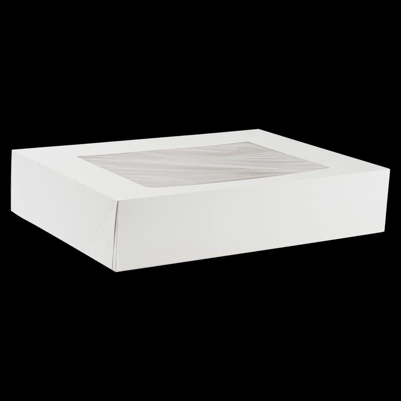 1/2 Sheet Cake Box 19X14X4 IN SBS Paperboard White With Window 50/Case