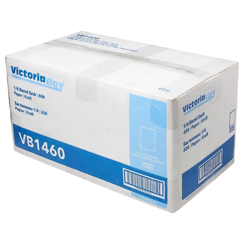 Victoria Bay Grocery Bag 12X7X21.75 IN Paper #60 Kraft Barrel 1/4 Sack 250/Bundle