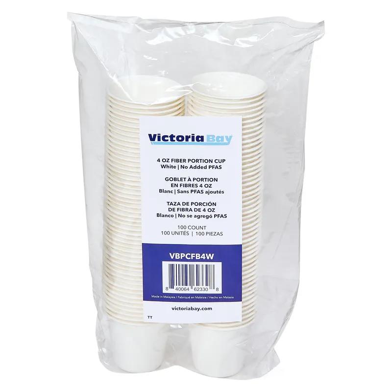 Victoria Bay Souffle & Portion Cup 4 OZ Pulp Fiber White 1000/Case