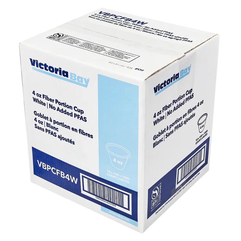 Victoria Bay Souffle & Portion Cup 4 OZ Pulp Fiber White 1000/Case