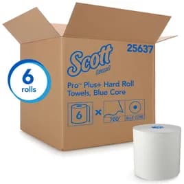 Kleenex® Roll Paper Towel MOD 7.5IN 700 FT White Blue Hardwound 1.75IN Core Diameter 6 Rolls/Case