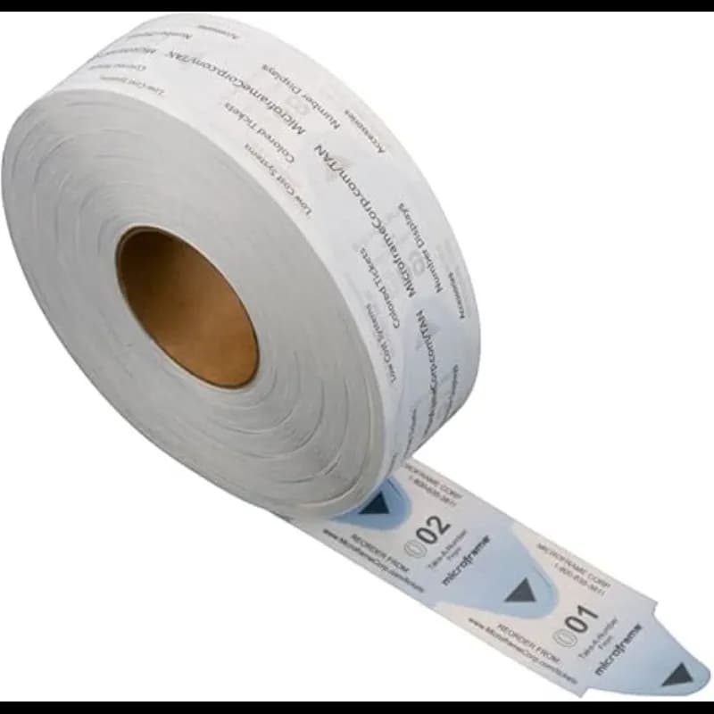 Turn-O-Matic® T80 Take-A-Number Ticket White 3000 Count/Roll 30 Rolls/Case