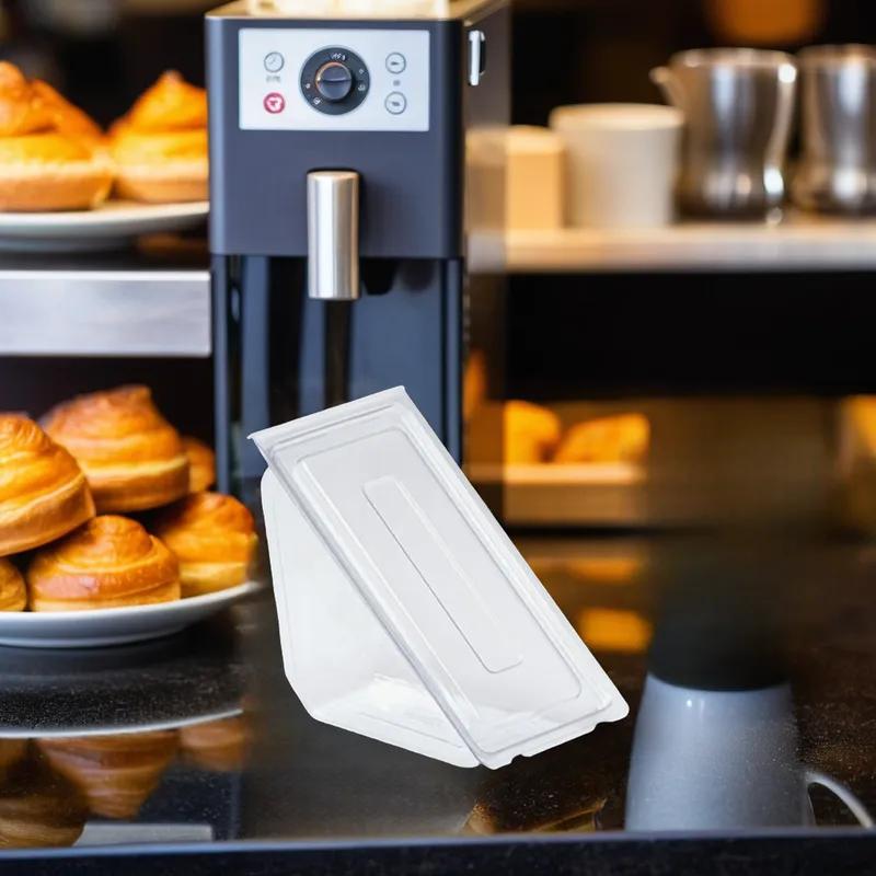 Polar Pak® Sandwedge® Sandwich Wedge Hinged With Flat Lid Small (SM) 6.46X3.23X3.44 IN OPS Clear Triangle 500/Case