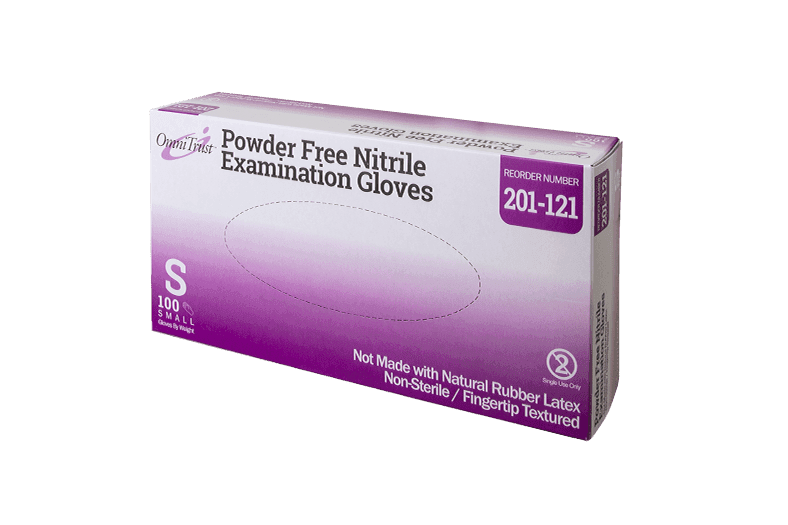 Examination Gloves Small (SM) Blue Nitrile Powder-Free 100 Count/Box 10 Box/Case 1000 Count/Case