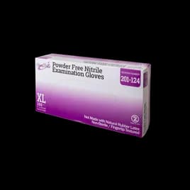 OmniTrust™ 201 Series Examination Gloves XL Blue Nitrile Powder-Free Textured Beaded Cuff 100 Count/Box 10 Box/Case