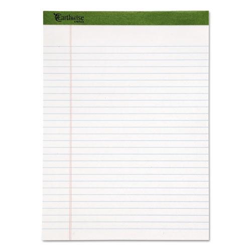 Ampad® Legal Pad 11X8.5 IN White Green Recycled Paper 1/Dozen
