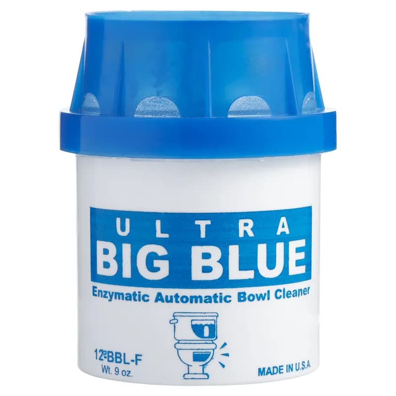 Ultra Big Blue Toilet Bowl Cleaner 8.5 OZ Sodium Sulfate Enzymatic 12 Count/Pack 4 Packs/Case 48 Count/Case