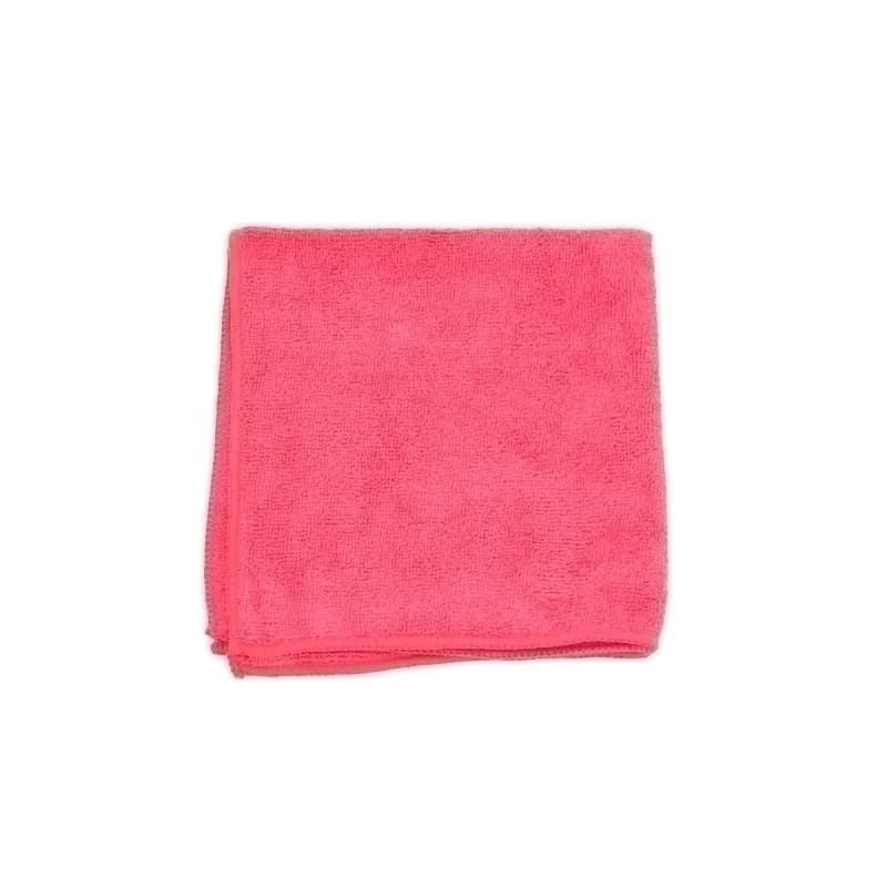 MicroWorks® Cleaning Towel 16X16 IN Microfiber Red 300 GSM Non-Abrasive 12 Count/Pack 18 Packs/Case