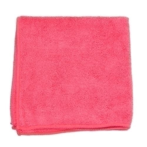 MicroWorks® Cleaning Towel 16X16 IN Microfiber Red 300 GSM Non-Abrasive 12 Count/Pack 18 Packs/Case