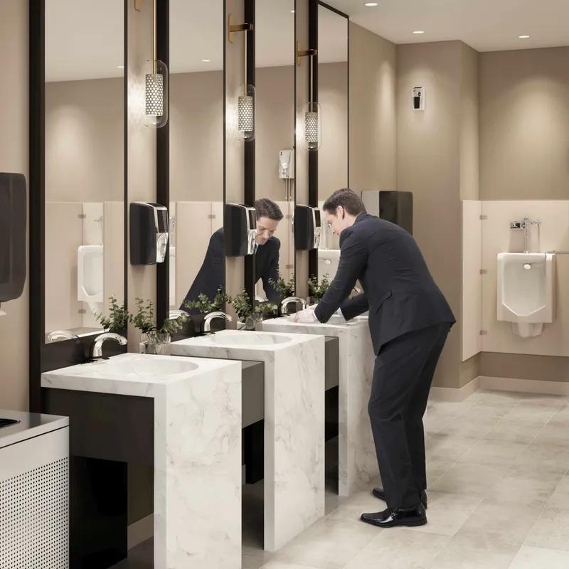 AutoFaucet® Milano Sink Faucet 6.50X2.13X3.75 IN Chrome Metal Touchless Center Set Kit 4 With 4IN Spout 1/Each