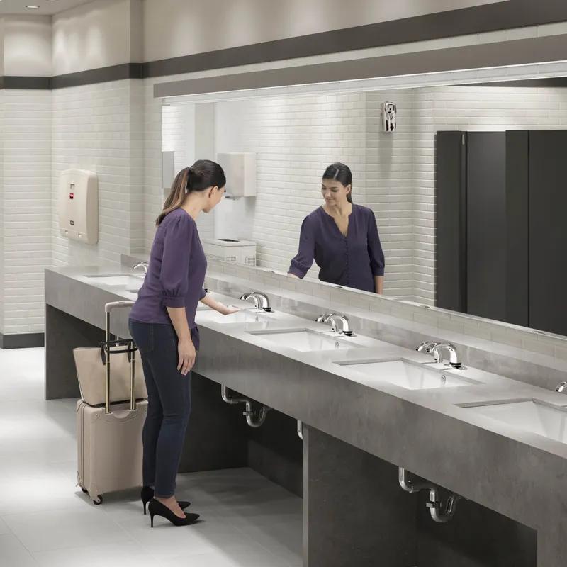 AutoFaucet® Milano Sink Faucet 6.50X2.13X3.75 IN Chrome Metal Touchless Center Set Kit 4 With 4IN Spout 1/Each