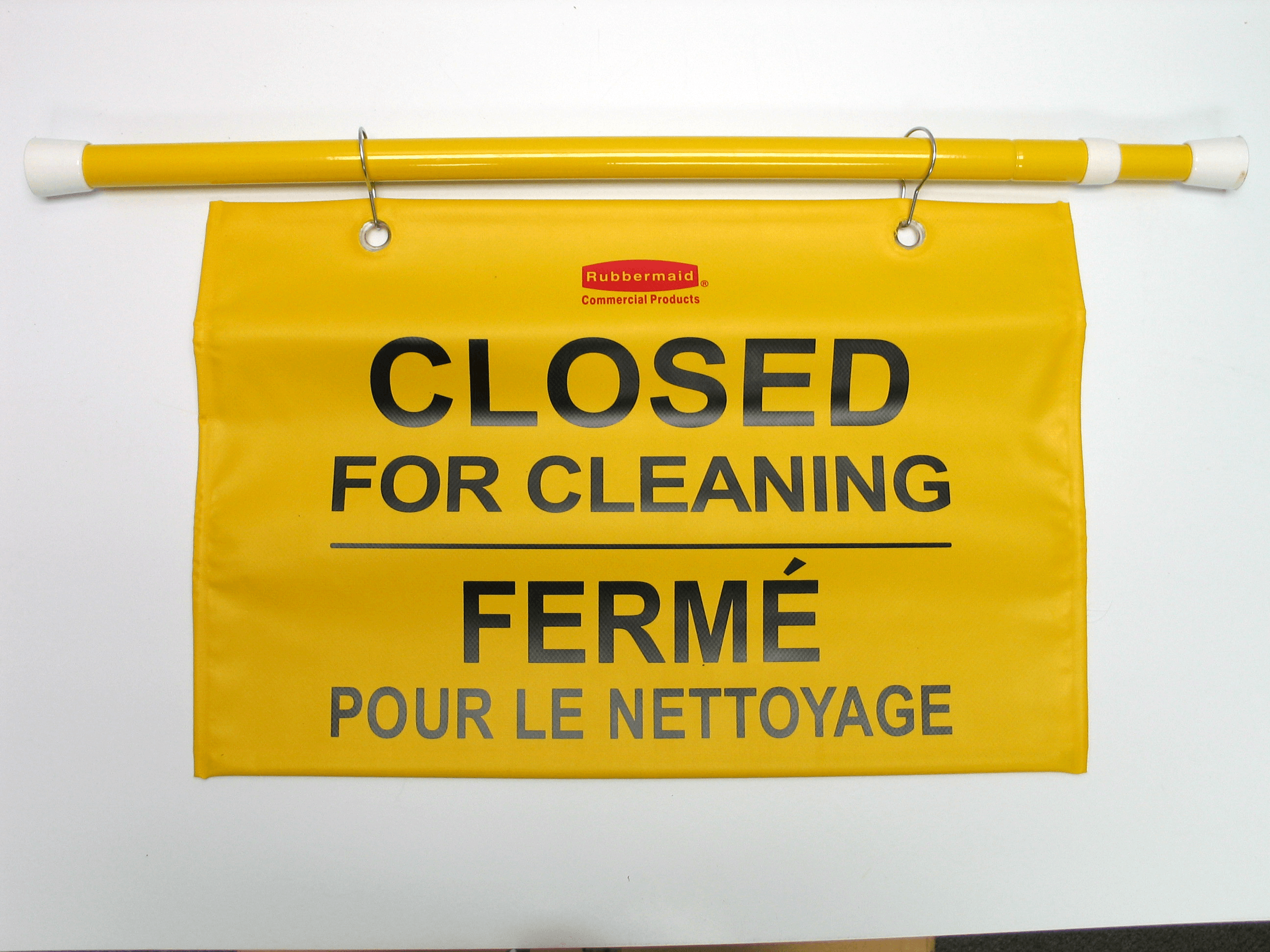 Cleaning Hanging Sign 13X27.75X13 IN Yellow Multilingual 1/Each