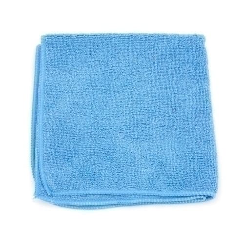MicroWorks® Cleaning Towel 16X16 IN Microfiber Blue 300 GSM Non-Abrasive 12 Count/Pack 18 Packs/Case