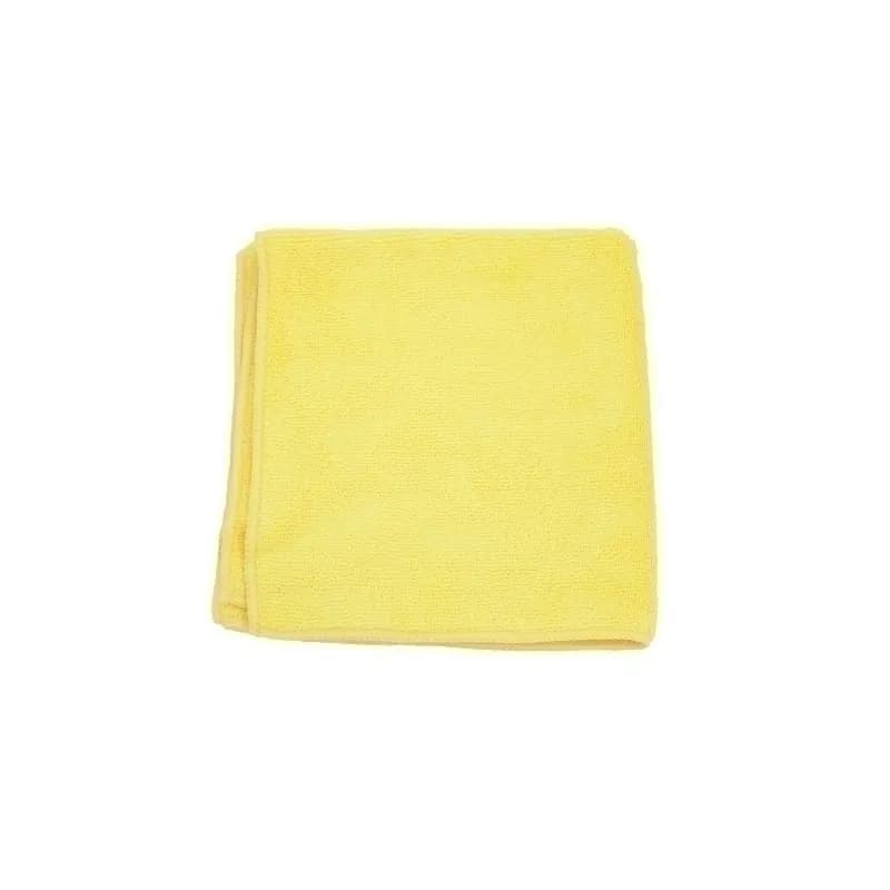 MicroWorks® Cleaning Towel 16X16 IN Microfiber Yellow 300 GSM Non-Abrasive 12 Count/Pack 18 Packs/Case