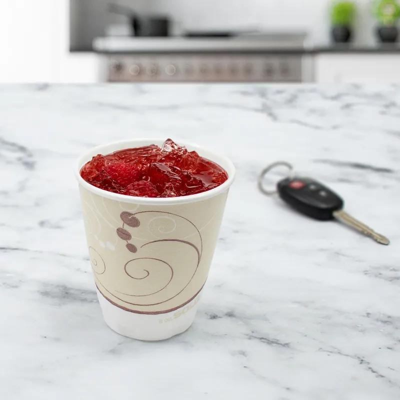 Dart® Trophy® Plus™ Cup Insulated 8 OZ XPS Multicolor Symphony® 100 Count/Pack 10 Packs/Case 1000 Count/Case