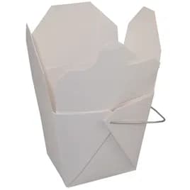 Fold-Pak® Food Pail 8 OZ 3X2.5X2.5 IN Paper White Rectangle With Handle 1000/Case