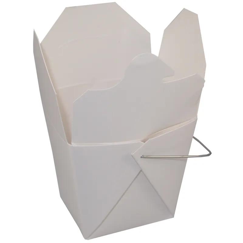 Fold-Pak® Food Pail 8 OZ 3X2.5X2.5 IN Paper White Rectangle With Handle 1000/Case