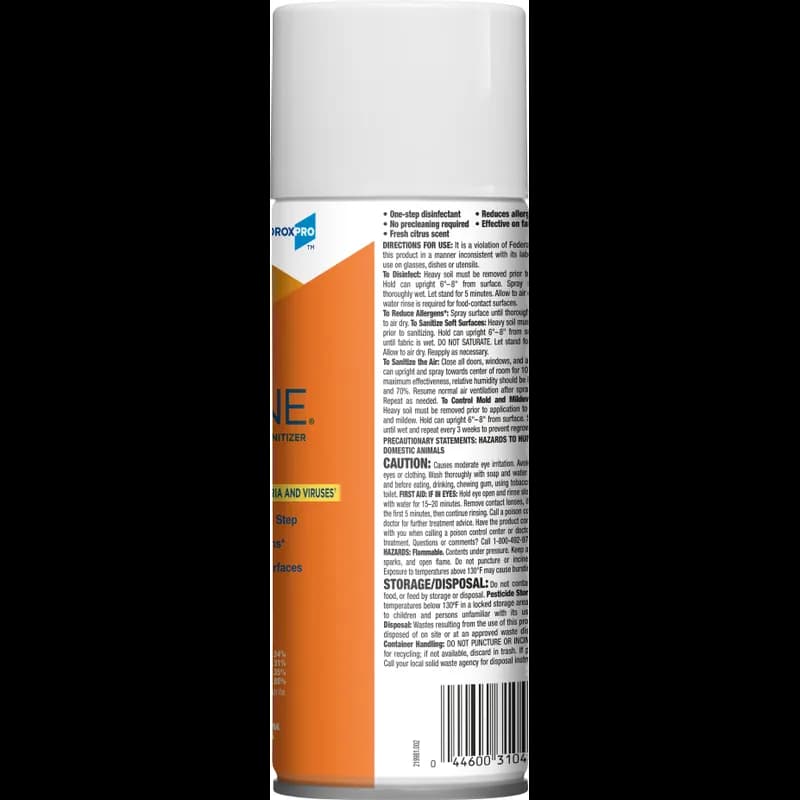 Clorox® 4 in One Fresh Citrus One-Step Disinfectant Deodorizer 14 FLOZ Multi Surface Aerosol Antibacterial 12/Case