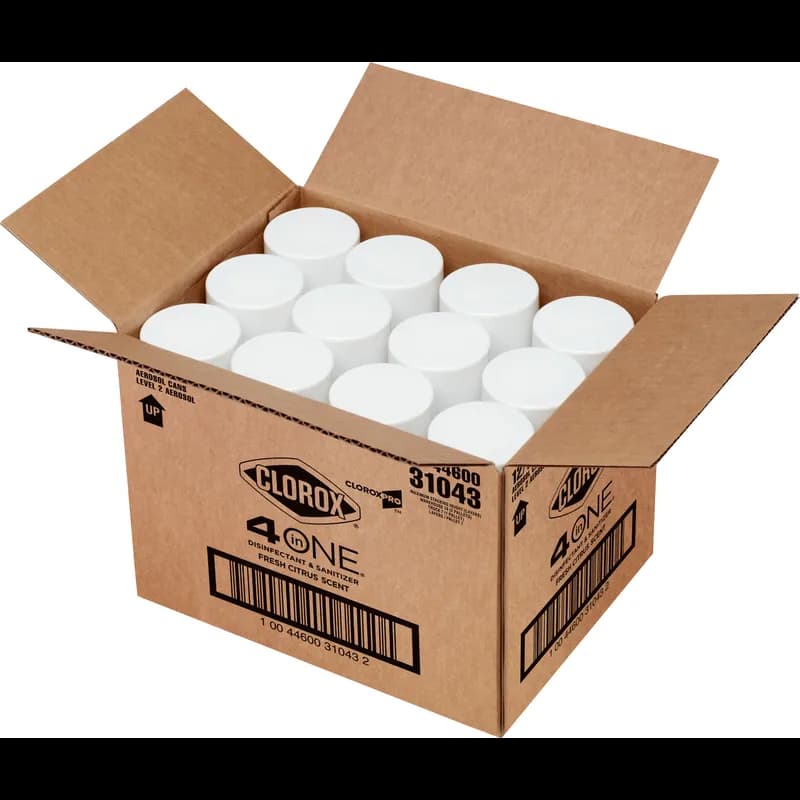 Clorox® 4 in One Fresh Citrus One-Step Disinfectant Deodorizer 14 FLOZ Multi Surface Aerosol Antibacterial 12/Case