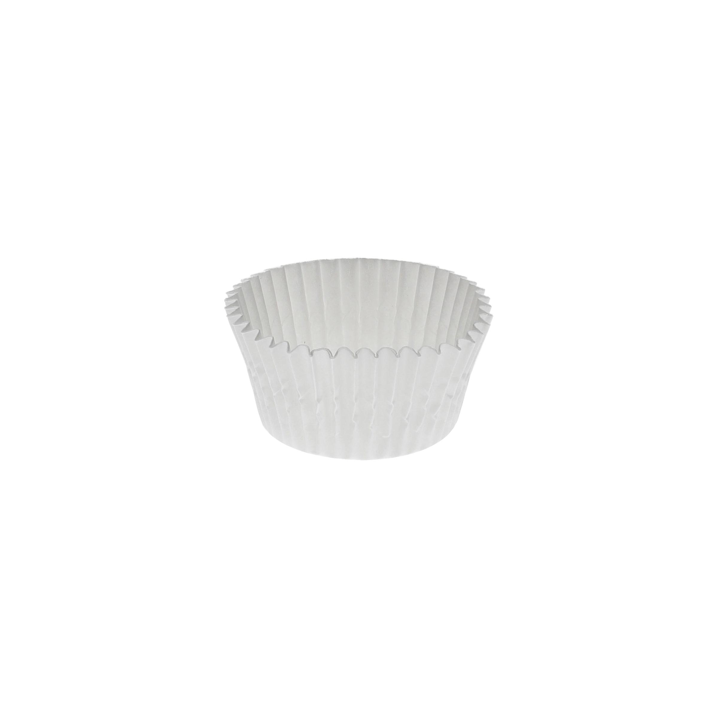 Baking Cup 1.25X2.938 IN Paper White Round Fluted 10000/Case