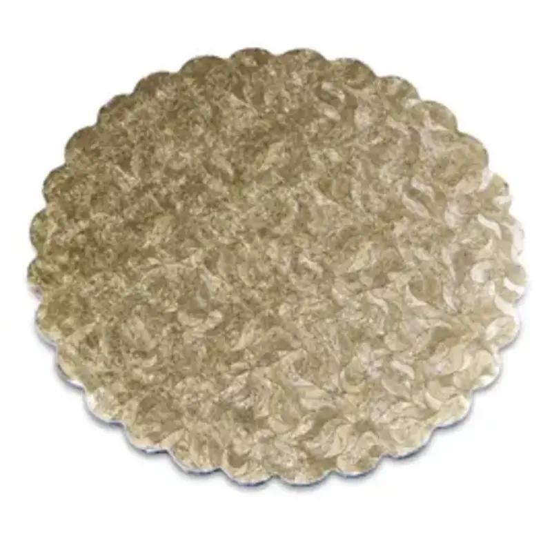 Victoria Bay Cake Circle 9 IN Paper Gold Round Scalloped 200/Case