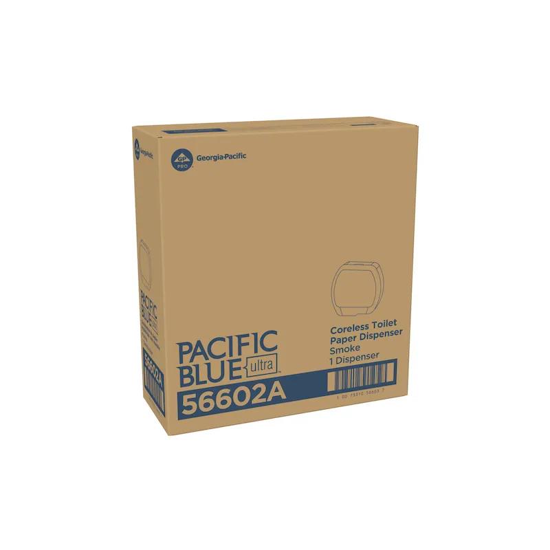 Pacific Blue Ultra™ Toilet Paper Dispenser 5.50X17.20X16 IN Smoke Gray 4-Roll Coreless High Capacity 1/Each