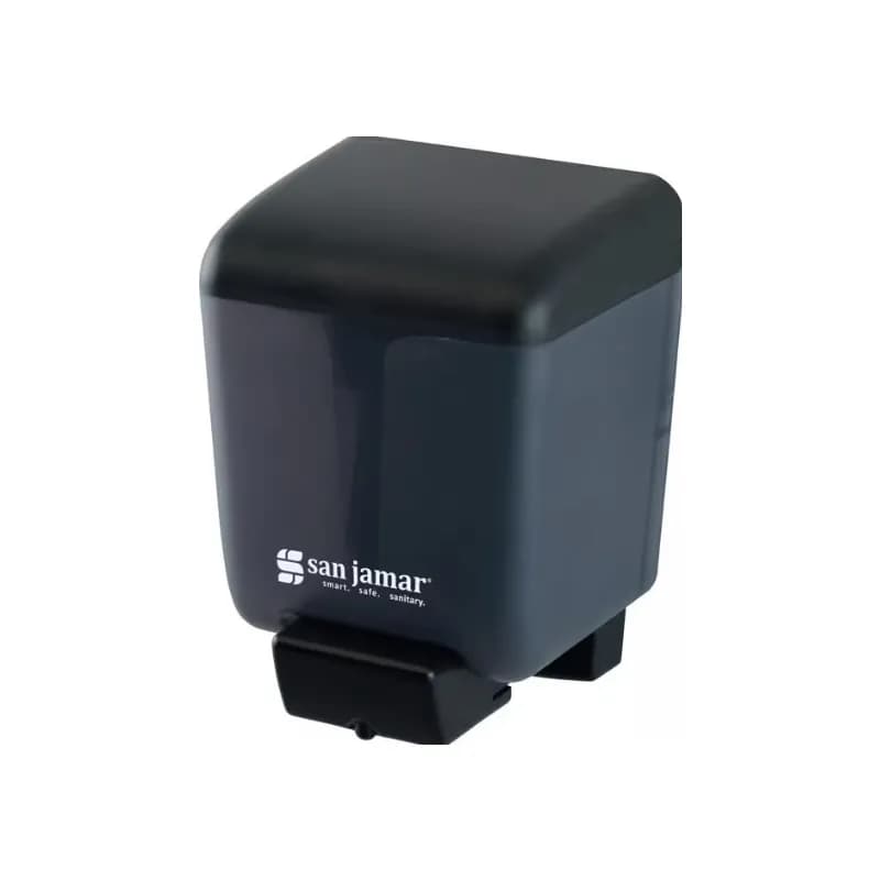 San Jamar Hand Sanitizer & Soap Dispenser 30 OZ Black Pearl ABS Manual Wall Mount Classic Refillable 1/Each