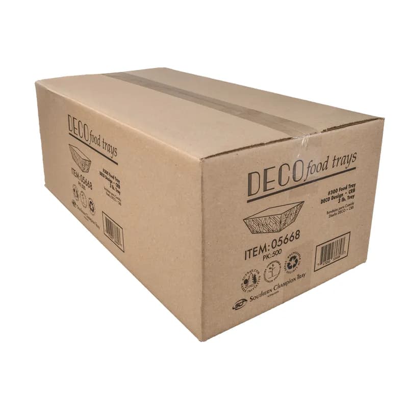 Food Tray 3 LB Art Deco Print 500/Case