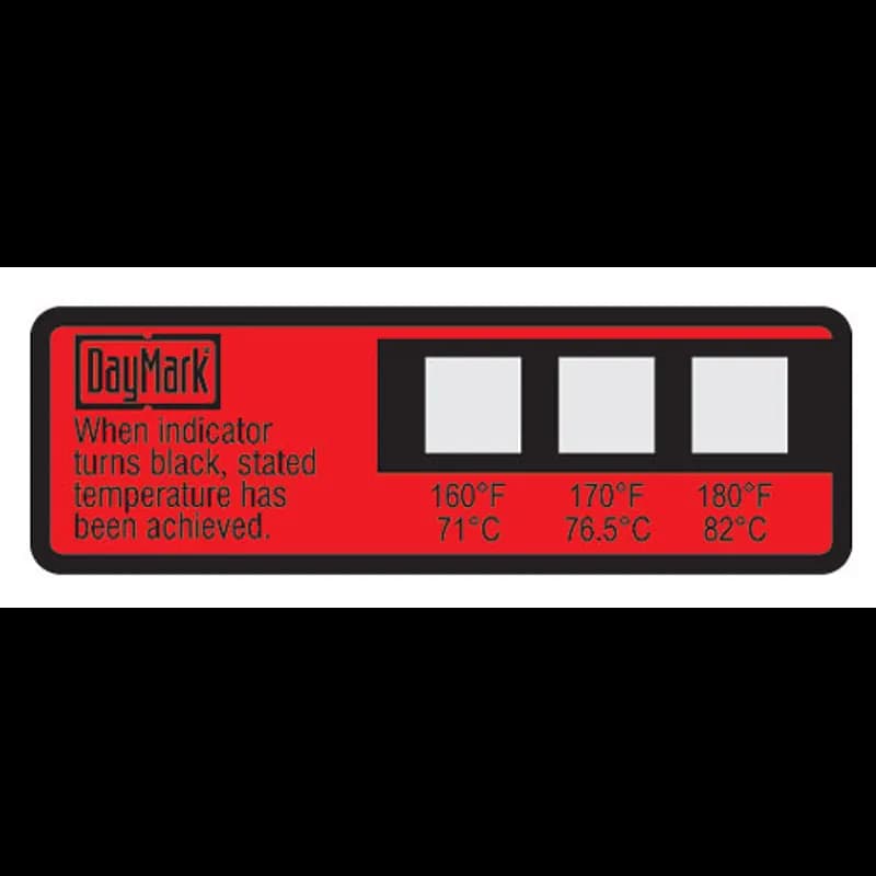 Thermostrip® Dishwasher Temp Label 3 Temperature Point 24/Pack