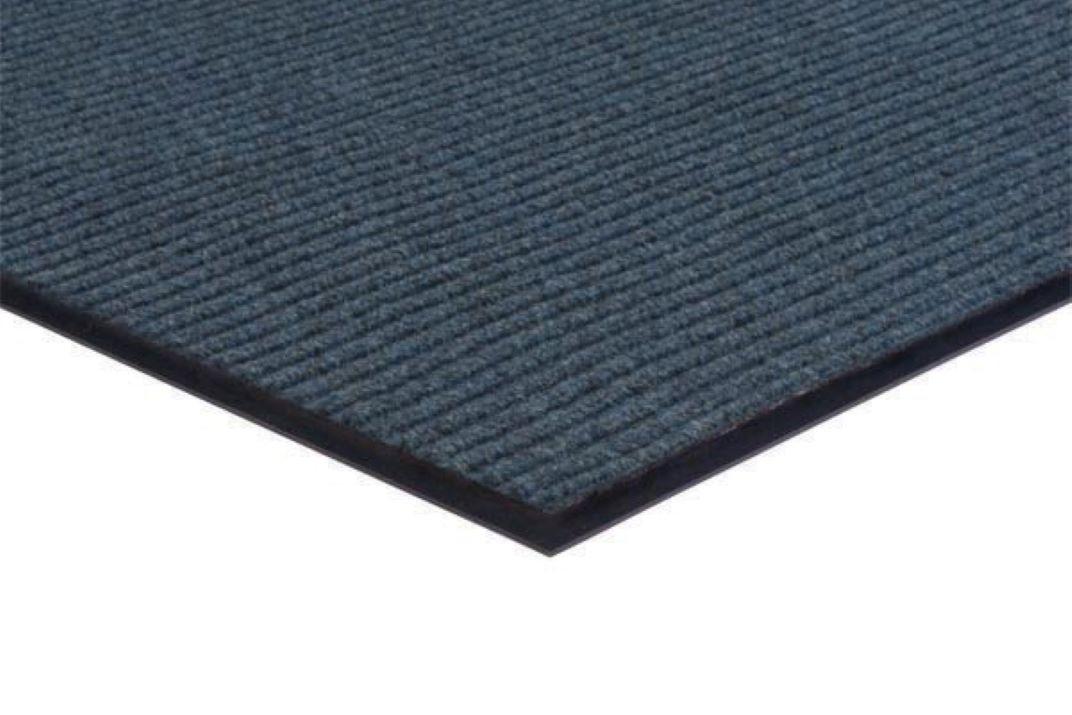Apache Rib™ Indoor Floor Mat 48X72 IN Black Vinyl With Vinyl Backing 1/Each