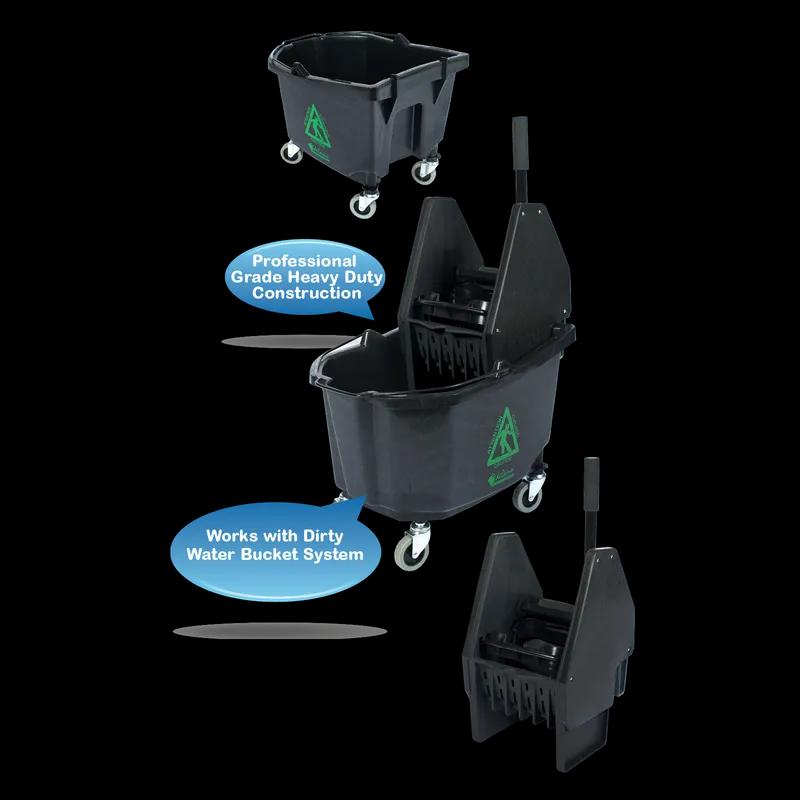 Green Clean Only Bucket 23X17X34.88 IN 35 QT Green Down Press Combo Heavy Duty 1/Each