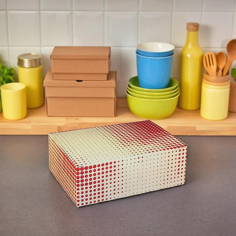 Chicken Barn & Lunch Box 7X5X2.5 IN Paperboard Red Check 250/Case