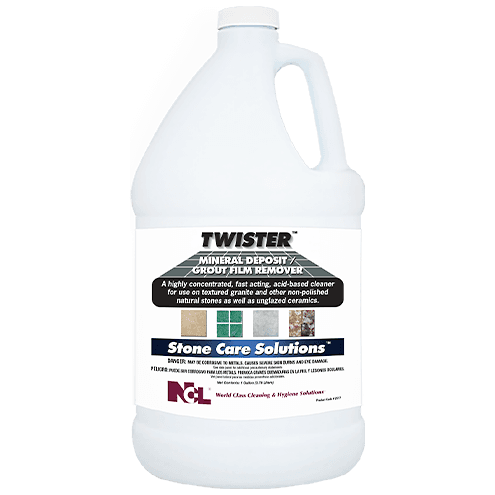 TWISTER Mild Scent Tile & Grout Cleaner Mineral Deposit Remover 6X6X12 IN 1 GAL Acidic Concentrate 4/Case