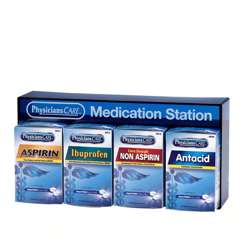 First Aid Only™ PhysiciansCare® Medication Station 16.63X9.5X7.25 IN For 75+ People Wall Mounted 1/Each