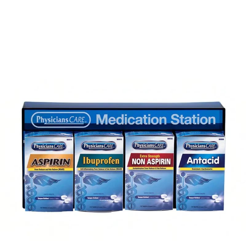 First Aid Only™ PhysiciansCare® Medication Station 16.63X9.5X7.25 IN For 75+ People Wall Mounted 1/Each