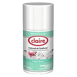 Claire Air Freshener Fresh Linen Aerosol 7 FLOZ Metered Refill 12/Case