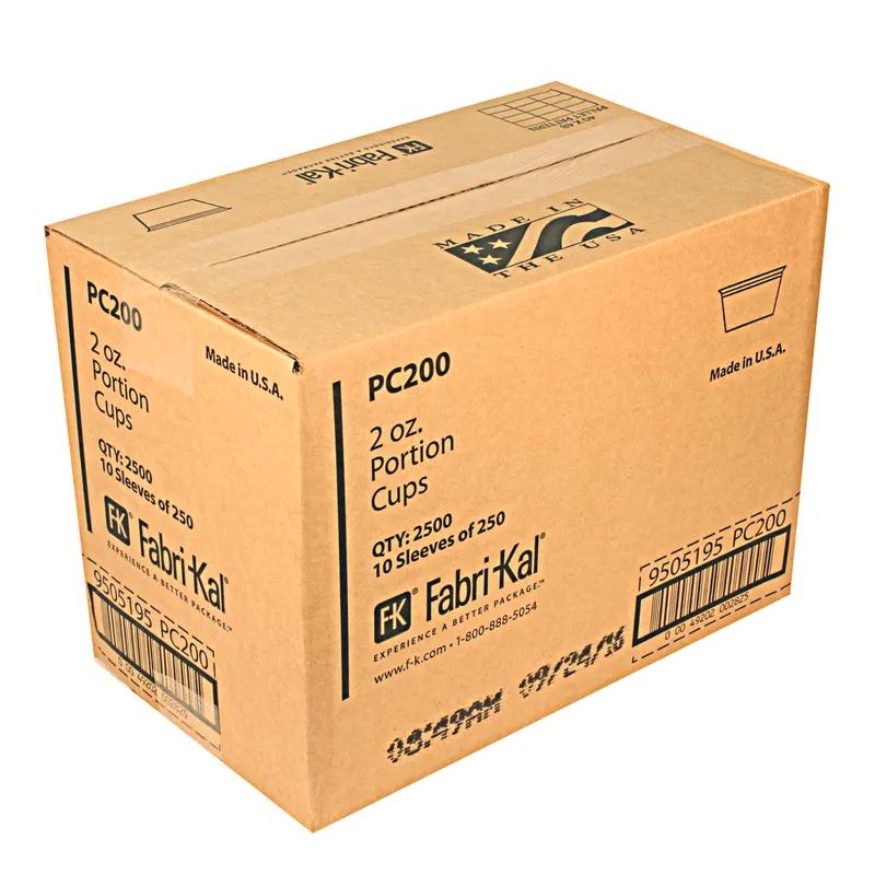 Souffle & Portion Cup 2.0 OZ HIPS Translucent 250 Count/Pack 10 Packs/Case 2500 Count/Case