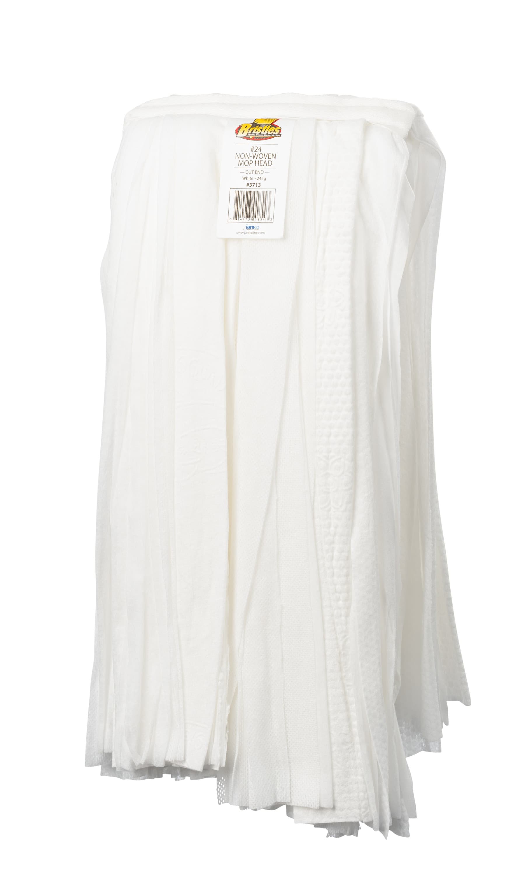 Mop Head #24 White Non-Woven Fiber Rayon Cut End Clamp Style 12/Case