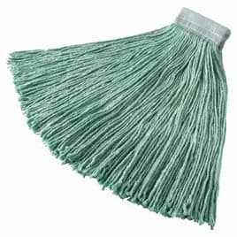 Mop Head Large (LG) 24 OZ Green Blend Cut End 5IN Headband 6/Case