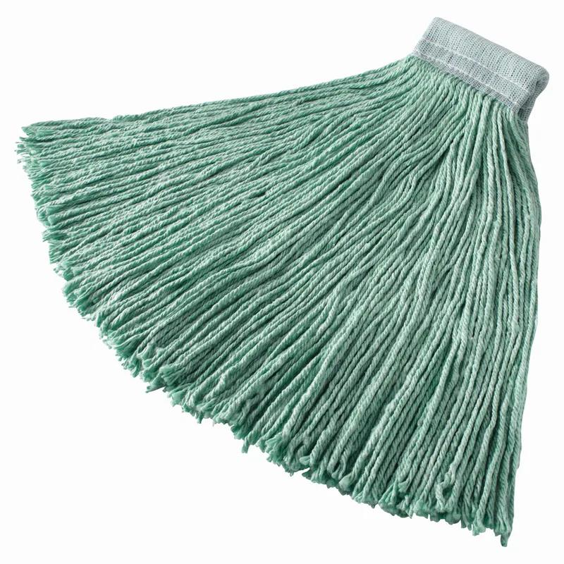 Mop Head Large (LG) 24 OZ Green Blend Cut End 5IN Headband 6/Case