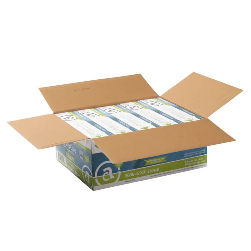 Diamond Line Gloves XXL Clear Synthetic Powder-Free Hybrid Diamond Grip 900/Case