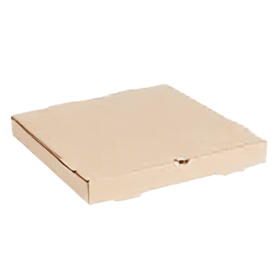 Victoria Bay Pizza Box 10X10X2 IN Corrugated Cardboard Kraft Plain Square B-Flute 50/Bundle