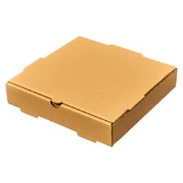 Victoria Bay Pizza Box 10X10X2 IN Corrugated Cardboard Kraft Plain Square B-Flute 50/Bundle
