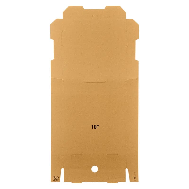 Victoria Bay Pizza Box 10X10X2 IN Corrugated Cardboard Kraft Plain Square B-Flute 50/Bundle