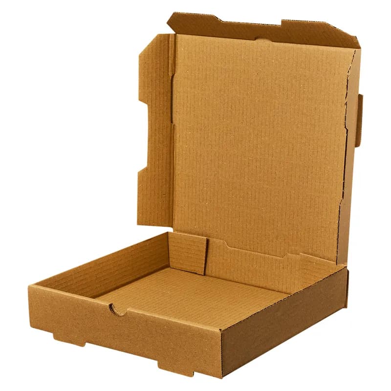 Victoria Bay Pizza Box 8X8X2 IN Corrugated Cardboard Kraft Printed Square B-Flute 50/Bundle