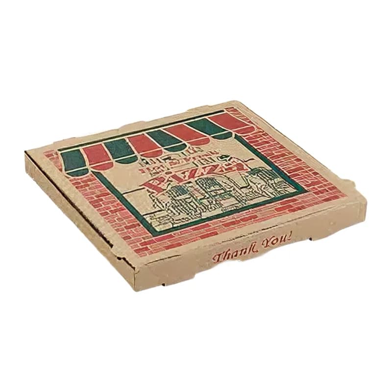 Victoria Bay Pizza Box 12X12X2 IN Corrugated Cardboard Kraft Printed Square B-Flute 50/Bundle